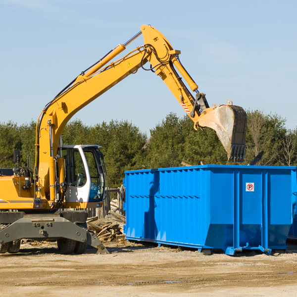 are there any restrictions on where a residential dumpster can be placed in Commodore